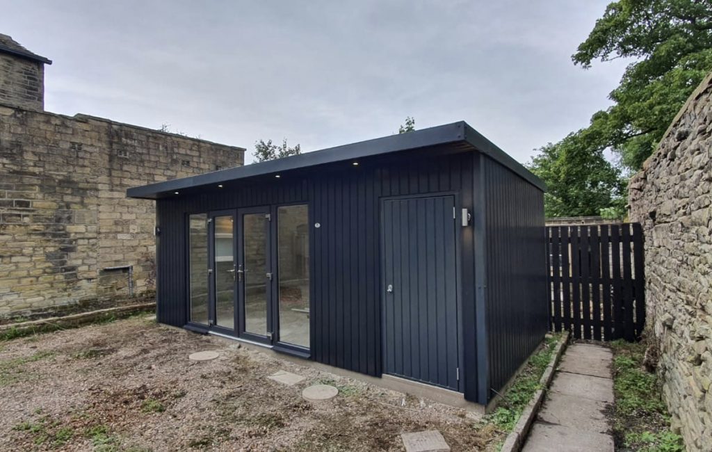 Anthracite Colour Garden room with store attached